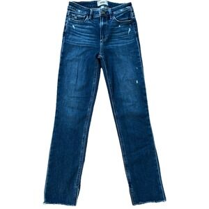Paige Jeans Women's Size 25 Blue Hoxton Ankle Slim Crop Stretch Sirencore Preppy